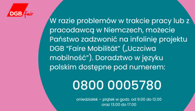 Hotline Coronavirus und Arbeitsecht Polnisch
